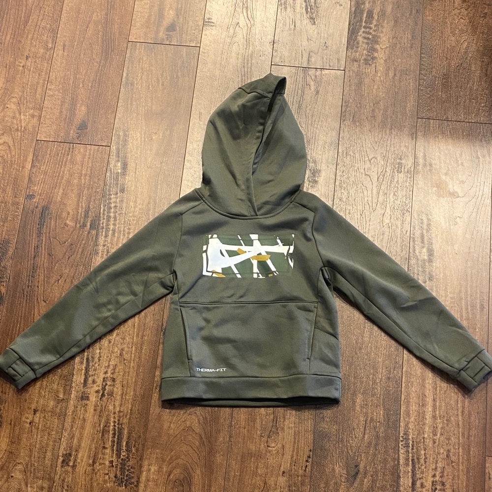 Nike Kids Green Hoodie with Graphic Logo NWOT